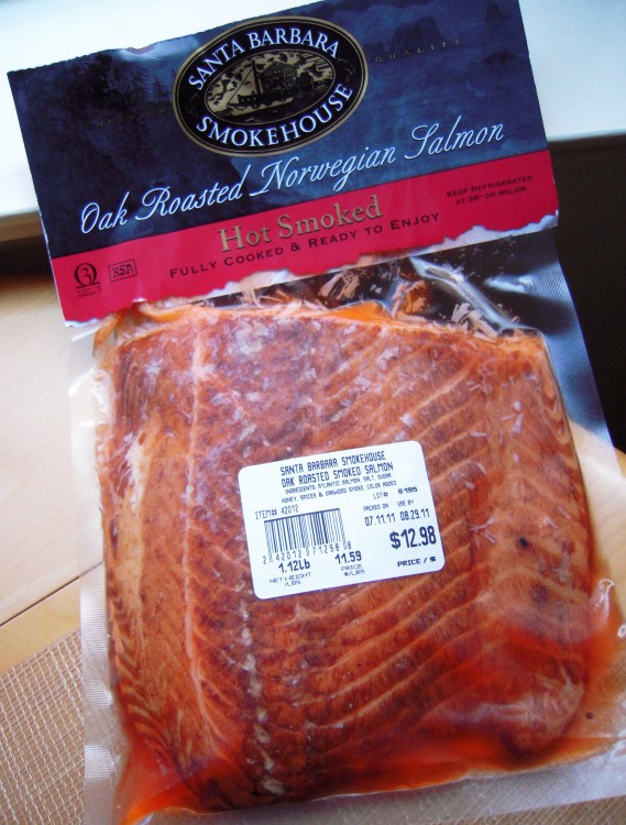 Package of smoked salmon from sant barbara smokehouse 