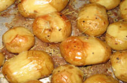 Roast potatoes in duck fat