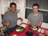 Matthew and Jon at Christmas dinner in 2006