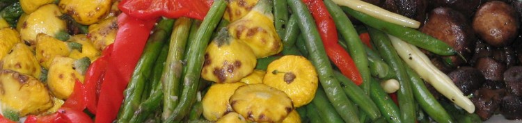 Roasted vegetable plate for a party