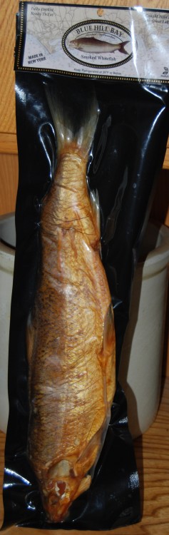 Whole smoked whitefish from the acme smoked fish corporation