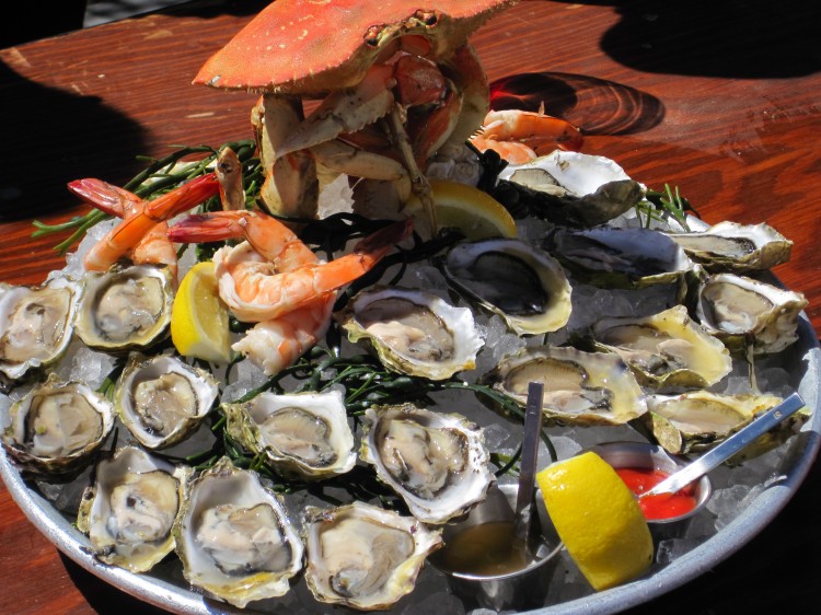 One of the platters made during the oyster shucking contest at oysterfest 2010 in SF