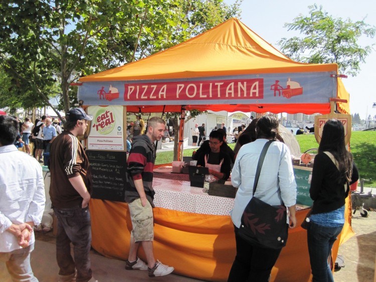 Pizza Politana tent at Eat Real Festival 2010 in Oakland