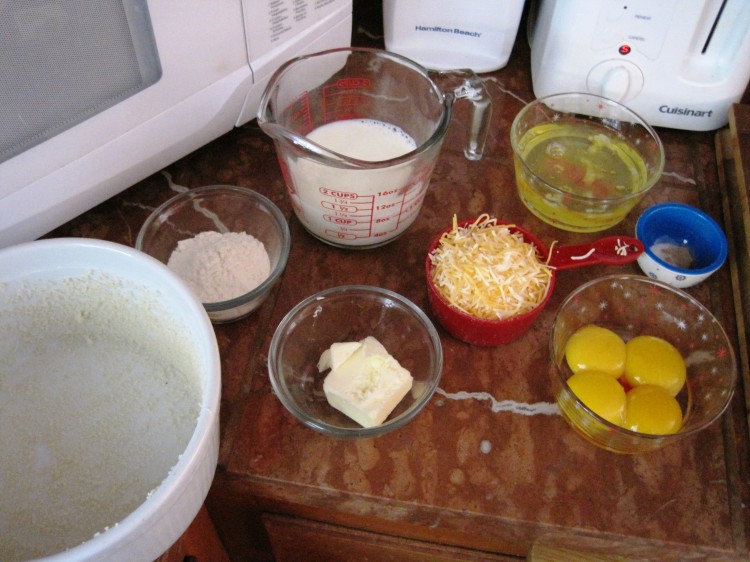 Ingredients for cheese souffle