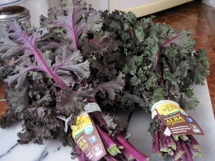 red bohr kale bunches