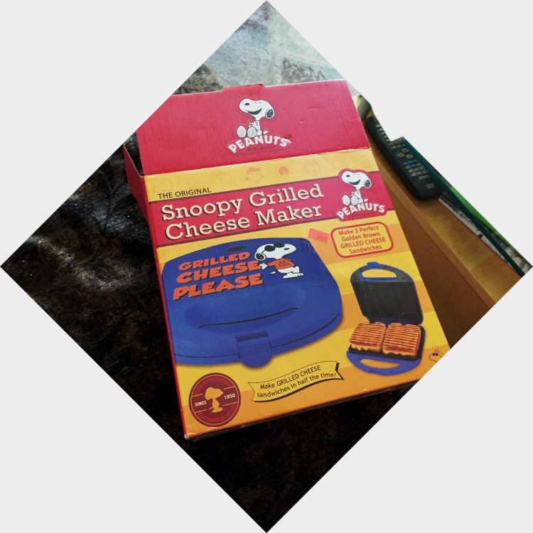 Photo of box of Snoopy grilled chese maker