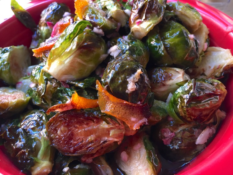 Brussels sprouts with blood orange vinaigrette